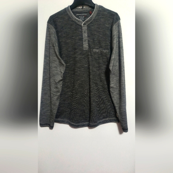 🏷️[5x$20] New American Republic Gray Men Top / Size L - Picture 1 of 7